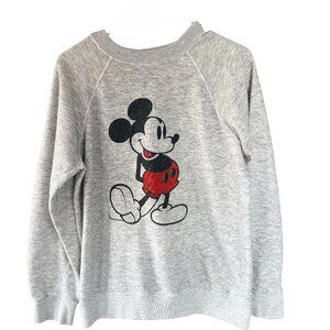 Vintage Disney Casuals Mickey Mouse Gray Crewneck Sweatshirt Adult Large 90s